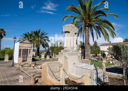 Tejedor family tomb , Felanitx cemetery, Mallorca, Balearic Islands, Spain. Stock Photo