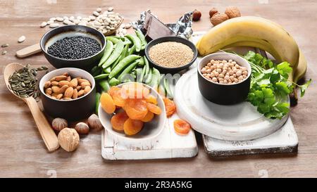 Products containing magnesium Stock Photo