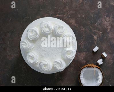 Latin american food, coconut cake, torta or pastel de coco, Columbian  typical cake Stock Photo - Alamy