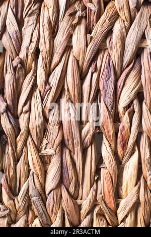 Wicker or rattan basket texture. Background of basket surface. Pattern background. Wooden Vine Wicke Stock Photo