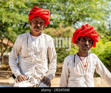 Male member of Rabari tribe in traditional costume in Anjar, Kutch ...