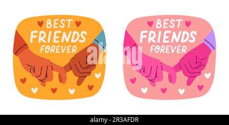 Best Friends Double Heart Sticker