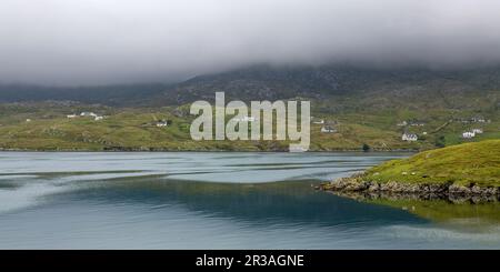 North Harbour, Scalpay of Harris, Hebrides, Outer Hebrides, Western Isles, Scotland, United Kingdom, Great Britain Stock Photo