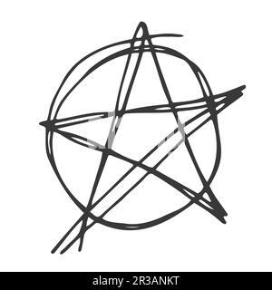 Anarchy Icon Silhouette Illustration. Anti Social Protest Vector Graphic Pictogram Symbol Clip Art. Stock Vector
