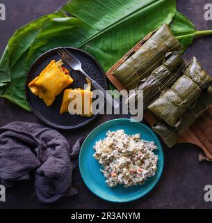 Hallaca Stew Hallaca - Venezuelan corn dough stuffed with a stew of pork and chicken ...