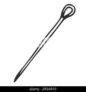 needle clip art black and white