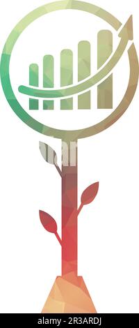 finance and finance growth development logo vector template design Stock Vector