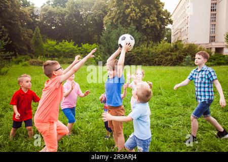 The active children's games for good health Stock Photo