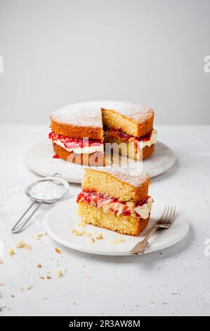 Victoria sponge cake Stock Photo
