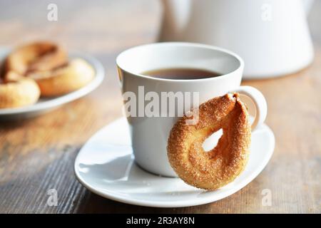 Torcetti di Saint Vincent (Italian sugar rings) Stock Photo