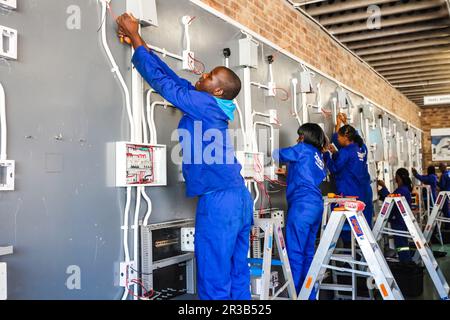 Vocational Skills Training Centre in Africa Stock Photo