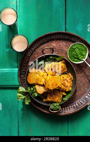 Bread in batter (Pakora, India) Stock Photo