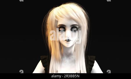 Artistic 3D illustration of a fantasy female Stock Photo