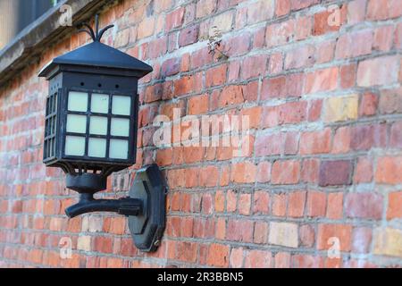 Old steel lantern Stock Photo