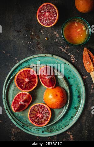 Moro blood oranges Stock Photo