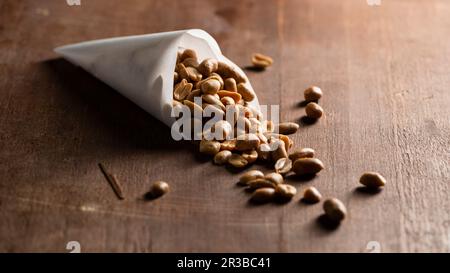 Salted peanuts Stock Photo