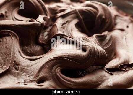 Creamy chocolate ice cream Stock Photo