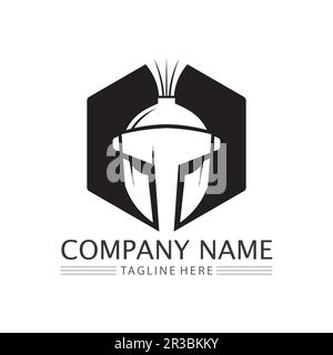 spartan logo icon designs vector Stock Vector