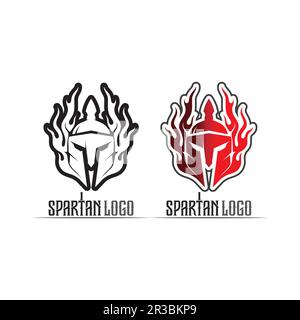 spartan logo icon designs vector Stock Vector