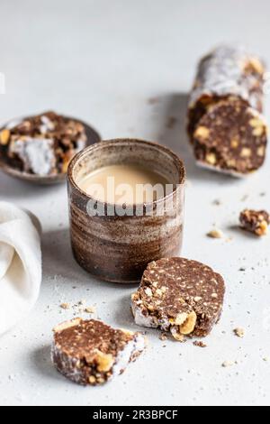 Chocolate 'salami' Stock Photo