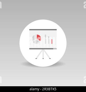 Unsatisfactory annual report vector round icon audit concept Stock Vector