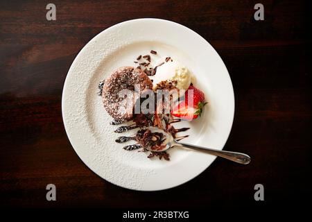 Hot choc fondant Stock Photo