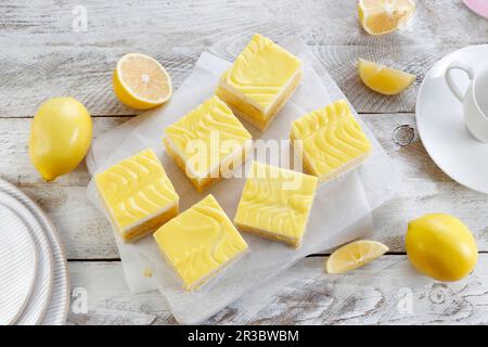 Lemon cream cake Stock Photo