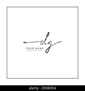 DG Handwritten Signature logo - Vector Logo Template for Beauty, Fashion and Photography Business Stock Vector
