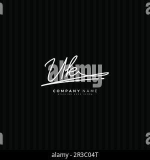 UK Handwritten Signature logo - Vector Logo Template for Beauty, Fashion and Photography Business Stock Vector