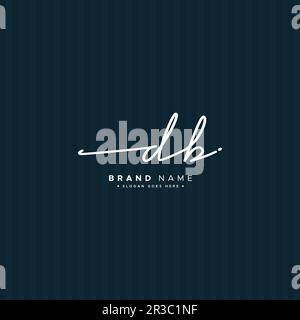 DB Handwritten Signature logo - Vector Logo Template for Beauty, Fashion and Photography Business Stock Vector