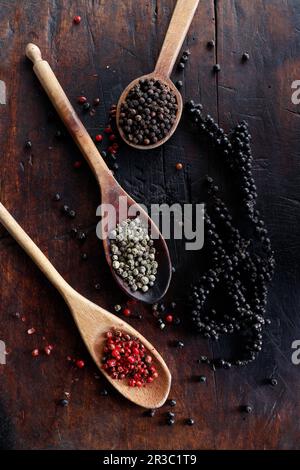 Different types and colors of pepper Stock Photo