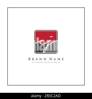 Simple Signature Logo for Alphabet CJ - Handwritten Signature for Photography and Fashion Business Stock Vector