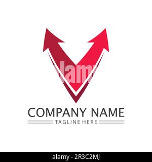 Arrow vector illustration icon Logo Template design Stock Vector