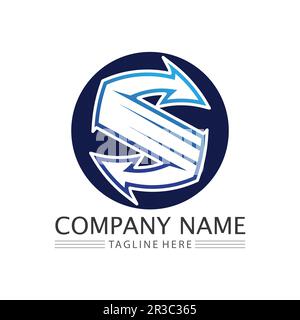 Arrow vector illustration icon Logo Template design Stock Vector