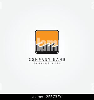 Simple Signature Logo for Alphabet CN - Handwritten Signature for Photography and Fashion Business Stock Vector