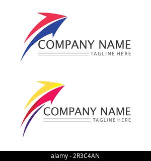 Arrow vector illustration icon Logo Template design Stock Vector