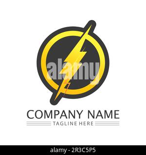 Power icon Vector Illustration design Logo template Stock Vector
