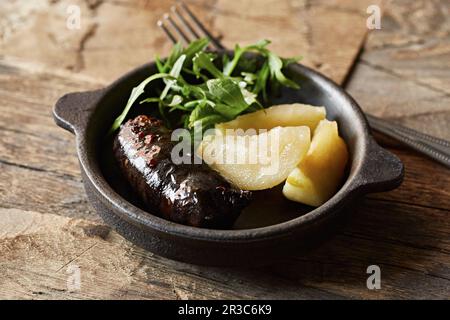 Blood sausage, Argentinian morcilla Stock Photo - Alamy