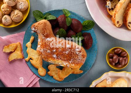 An Easter lamb cake Stock Photo