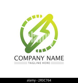 Power icon Vector Illustration design Logo template Stock Vector