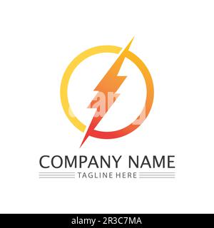 Power icon Vector Illustration design Logo template Stock Vector