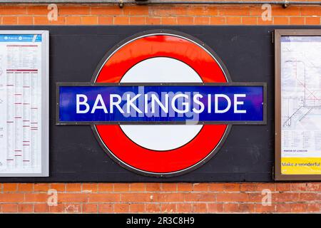 Barkingside Station Roundel Stock Photo