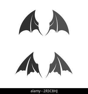 Wings logo vector icon symbol illustration design template Stock Vector