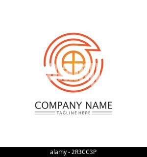 O ring logo business and circle logo design vector Stock Vector