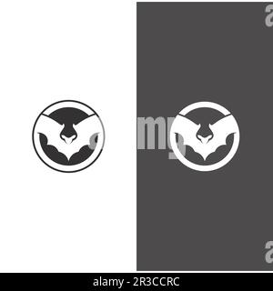 bat logo vector icon logo template illustration design Stock Vector