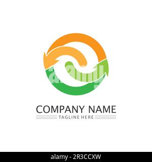 O ring logo business and circle logo design vector Stock Vector