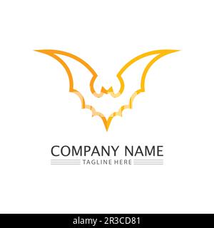 bat vector icon logo template illustration design Stock Vector