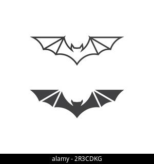 bat logo vector icon logo template illustration design Stock Vector