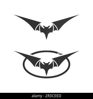 bat wing vector icon logo template illustration design Stock Vector