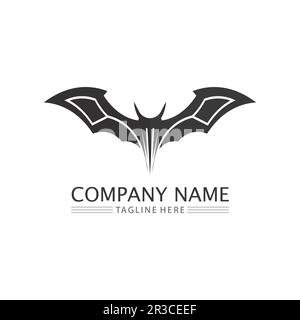bat wing vector icon logo template illustration design Stock Vector